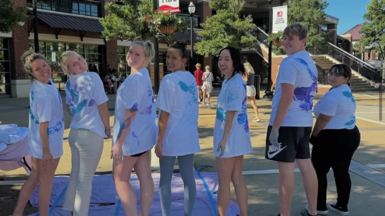 Students at suicide awareness week